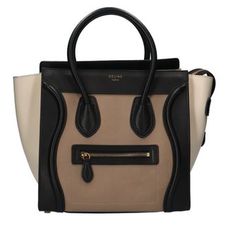 セリーヌ(celine)のセリーヌ CELINE マイクロショッパー ラゲージ ハンドバッグ レザー ベージュ レディース 中古(ハンドバッグ)