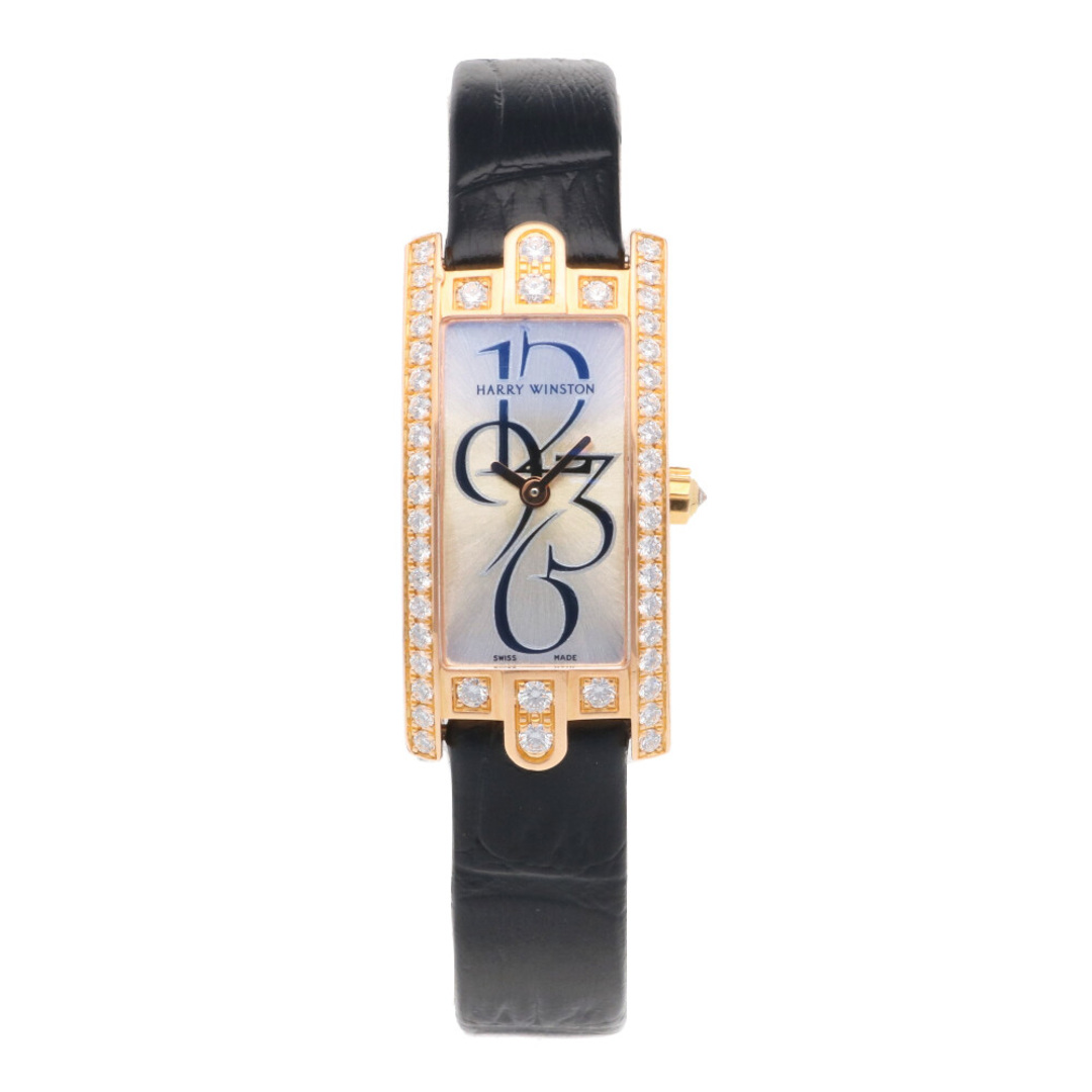 HARRY WINSTON(ハリーウィンストン)のハリーウィンストン HARRY WINSTON アベニューC ダイヤベゼル 腕時計 時計 18金 K18ピンクゴールド レディース 中古 レディースのファッション小物(腕時計)の商品写真