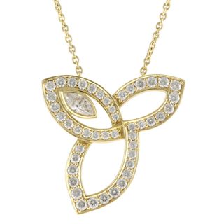 ハリーウィンストン(HARRY WINSTON)のハリーウィンストン HARRY WINSTON リリークラスター ネックレス 18金 K18イエローゴールド ダイヤモンド レディース 中古 ハリーウィンストンネックレス ゴールド ゴールドネックレスレディース レディースネックレス 18金ネックレス k18yg ゴールドチェーン(ネックレス)