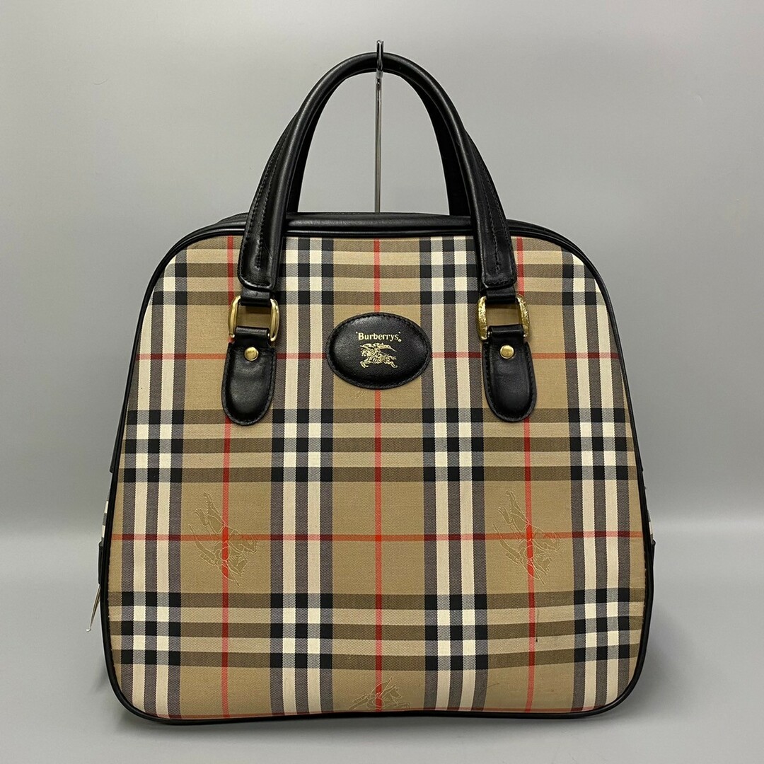 海外最新 BURBERRY mm ミニボストン レザー ノバチェック ハンドバッグ 海外最新 BURBERRY mm ミニボストン レザー ノバチェック ハンドバッグ