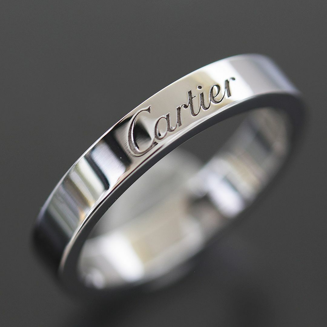 Cartier(カルティエ)のカルティエ エングレーブド リング 6号 pt950 箱ギャラ 指輪 レディースのアクセサリー(リング(指輪))の商品写真