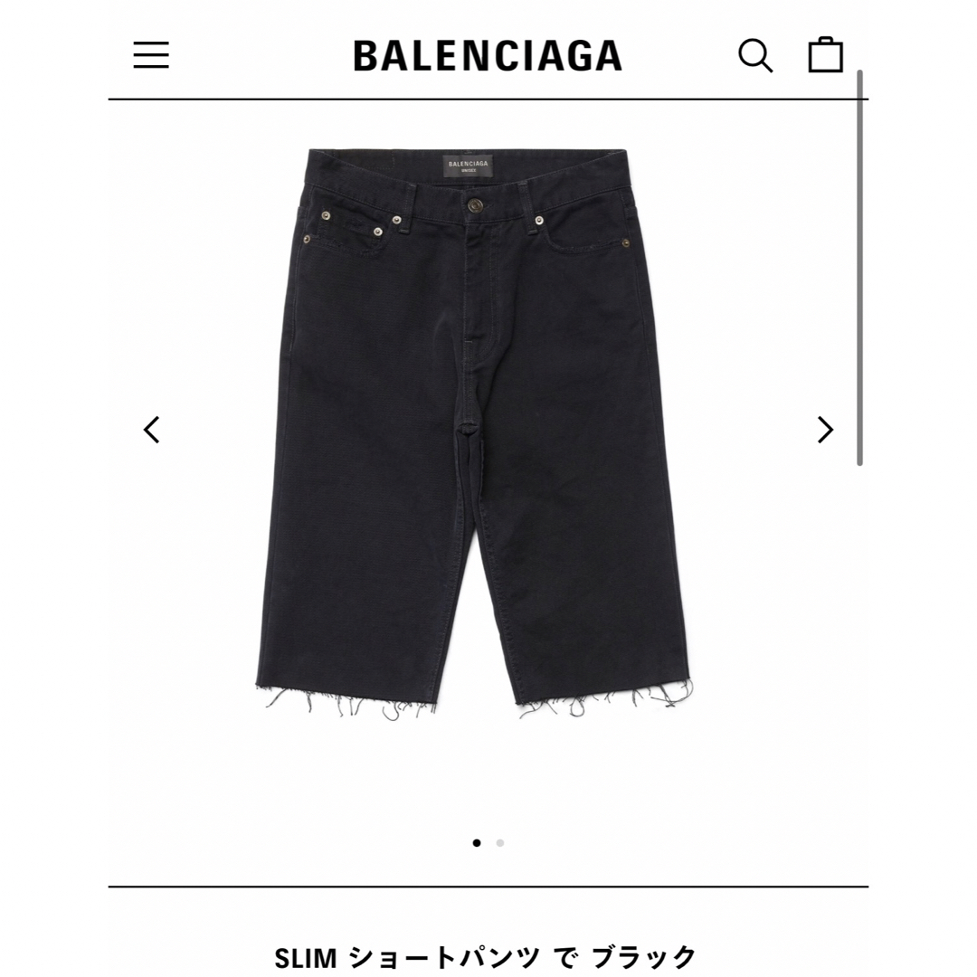 balenciaga 2023fallSLIM ブラックショーツショートパンツ