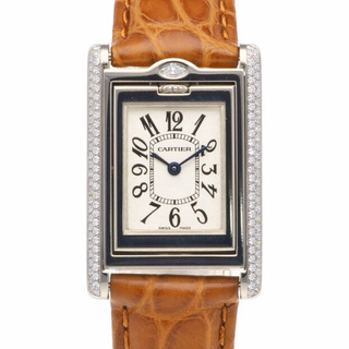 カルティエ(Cartier)のカルティエ タンクバスキュラント SM 腕時計 時計 18金 K18ホワイトゴールド WA202751 クオーツ レディース 1年保証 CARTIER 中古 <br> 18 k 18k k18 ホワイトゴールド ラインストーン ブランド時計 高級腕時計 時計 高級 レディース腕時計 ブランド品 ブランド ギフト(腕時計)