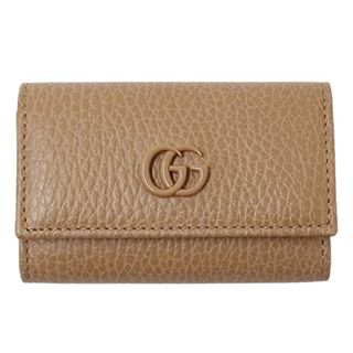 グッチ(Gucci)のグッチ GUCCI キーケース レディース ブランド 6連キーケース プチマーモント レザー ピンクベージュ 456118 コンパクト おしゃれ かわいい 箱付き 【中古】(キーケース/名刺入れ)