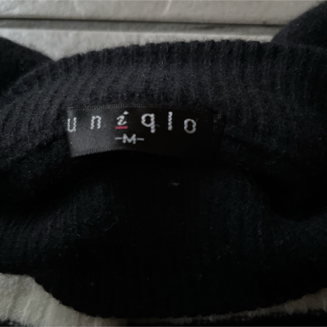 UNIQLO(ユニクロ)のユニクロ　ハイネック　ウールセーター　黒 レディースのトップス(ニット/セーター)の商品写真