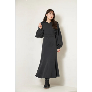 ハーリップトゥ(Her lip to)のherlipto Half Zip Sweat Dress(ロングワンピース/マキシワンピース)