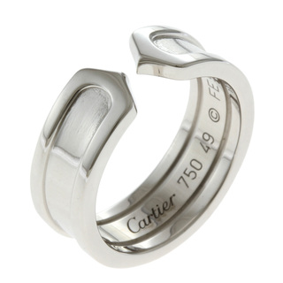 カルティエ(Cartier)のカルティエ CARTIER C2 ＃49 リング 指輪 9.5号 18金 K18ホワイトゴールド レディース 中古(リング(指輪))