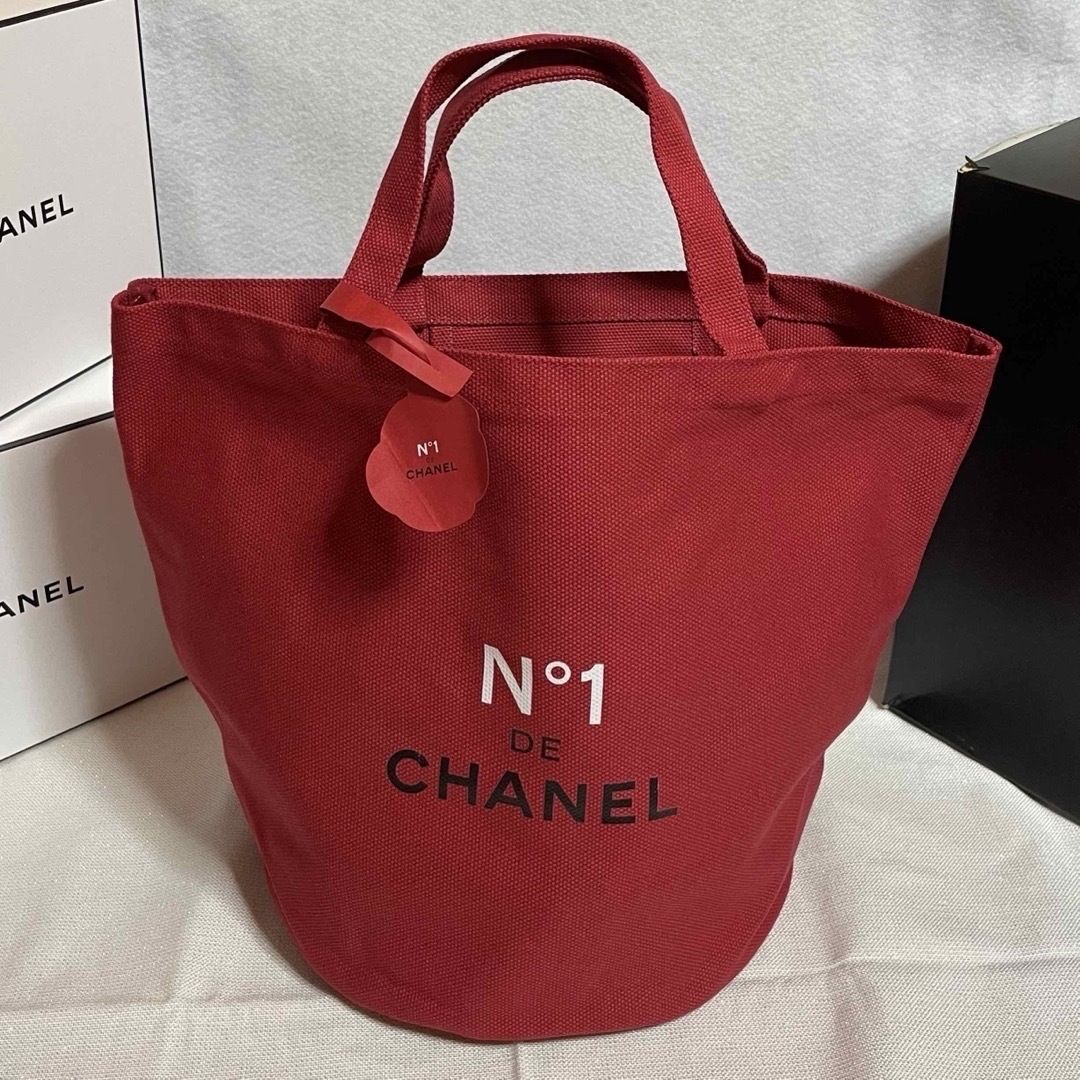 CHANEL N°1 DE CHANEL トートバッグ 赤 1個CHANELノベルティバッグ ...