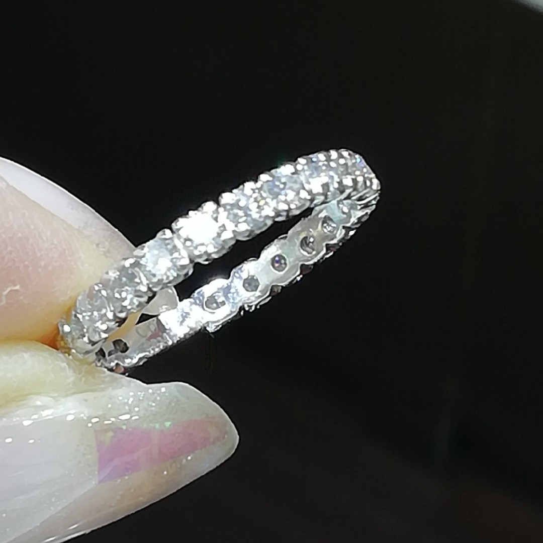 Pt900　✨ダイヤ1.00ct✨ほぼフルエタニティリング　⚠️サイズ直し後あり