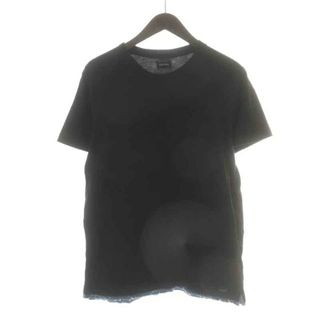 ディーゼル(DIESEL)のDIESEL Tシャツ カットソー 半袖 クルーネック デニム 切替 L 黒 紺(Tシャツ/カットソー(半袖/袖なし))