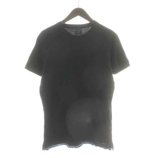 ディーゼル(DIESEL)のDIESEL Tシャツ カットソー 半袖 クルーネック デニム 切替 L 黒 紺(Tシャツ/カットソー(半袖/袖なし))