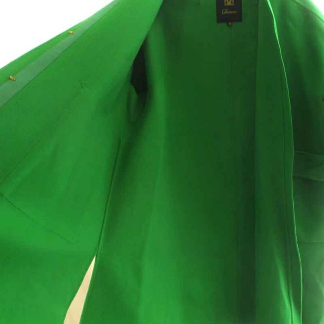 Drawer(ドゥロワー)のドゥロワー Drawer ノーカラーコート ロング カシミヤ 38 M 緑 レディースのジャケット/アウター(その他)の商品写真