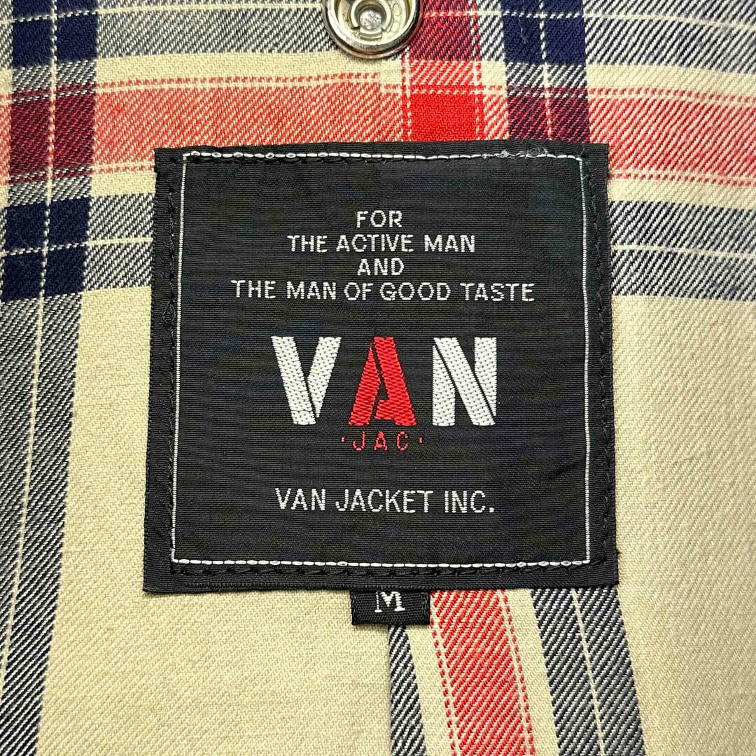VAN JAC ヴァンヂャケット ステンカラーコート サイズM ネイビー トレンチコート アウター メンズ ヴィンテージ 8 メンズのジャケット/アウター(トレンチコート)の商品写真