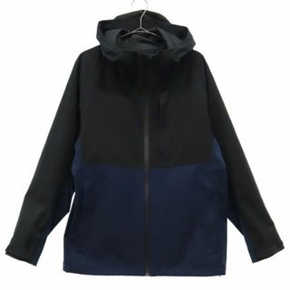 ユニクロ(UNIQLO)のユニクロ 切替 長袖 マウンテンパーカー S ブラック×ネイビー UNIQLO ブロックテックパーカー メンズ 古着 【240116】(マウンテンパーカー)