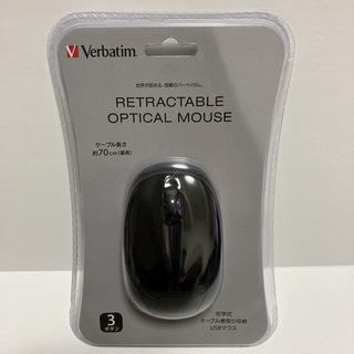 VERBATIMJAPAN 有線光学式マウス USB 巻き取り式・70cm・3ボ(PC周辺機器)