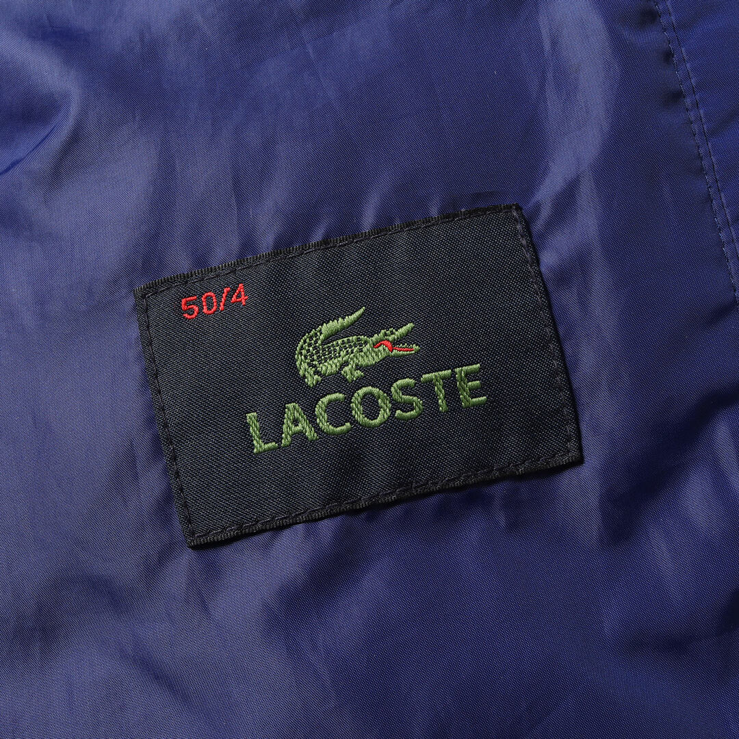 LACOSTE(ラコステ)のLACOSTE ラコステ ジャケット サイズ:50/4 ワンポイント ワニワッペン ナイロン ポリ フード ダウン ジャケット BH437E アウター ブルゾン グレイッシュネイビー【メンズ】【中古】 メンズのジャケット/アウター(ダウンジャケット)の商品写真