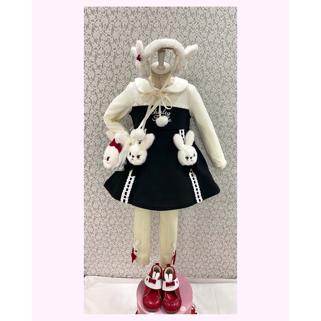 Shirley Temple(シャーリーテンプル)のシャーリーテンプル 立体 うさぎ モチーフ付き ワンピース キッズ/ベビー/マタニティのキッズ服女の子用(90cm~)(ワンピース)の商品写真