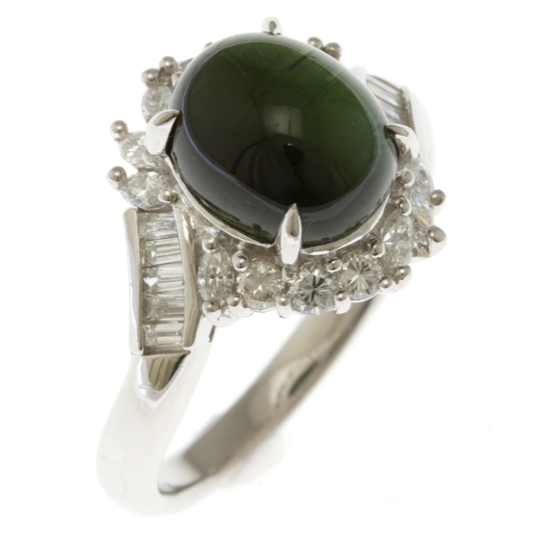 【美品】 リング 指輪 3.72ct トルマリン Pt900プラチナ 12号 トルマリン
