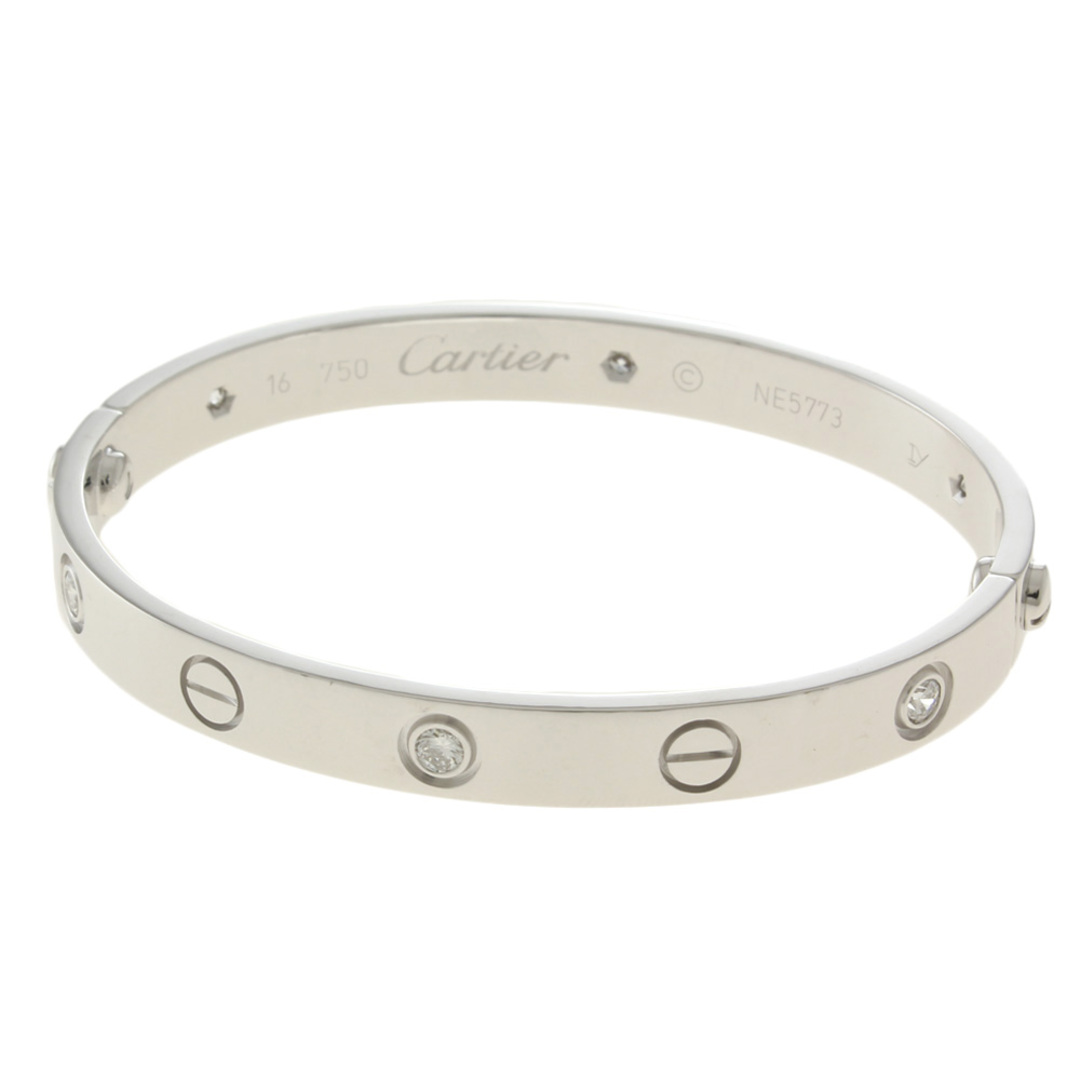 約60mm内周カルティエ CARTIER ラブブレス ＃16 ドライバー付き バングル 18金 K18ホワイトゴールド ダイヤモンド レディース