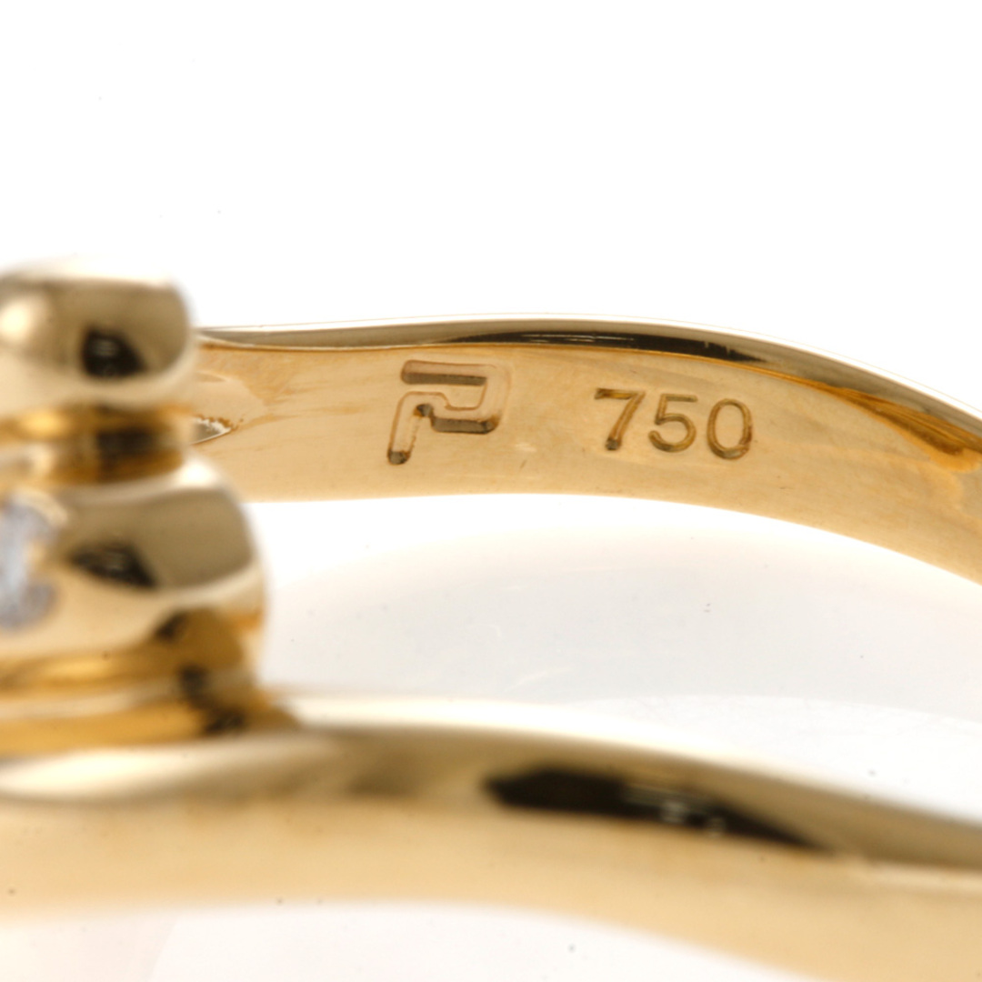 リング 指輪 10号 18金 K18イエローゴールド ダイヤモンド 0.10ct レディース 中古 レディースのアクセサリー(リング(指輪))の商品写真