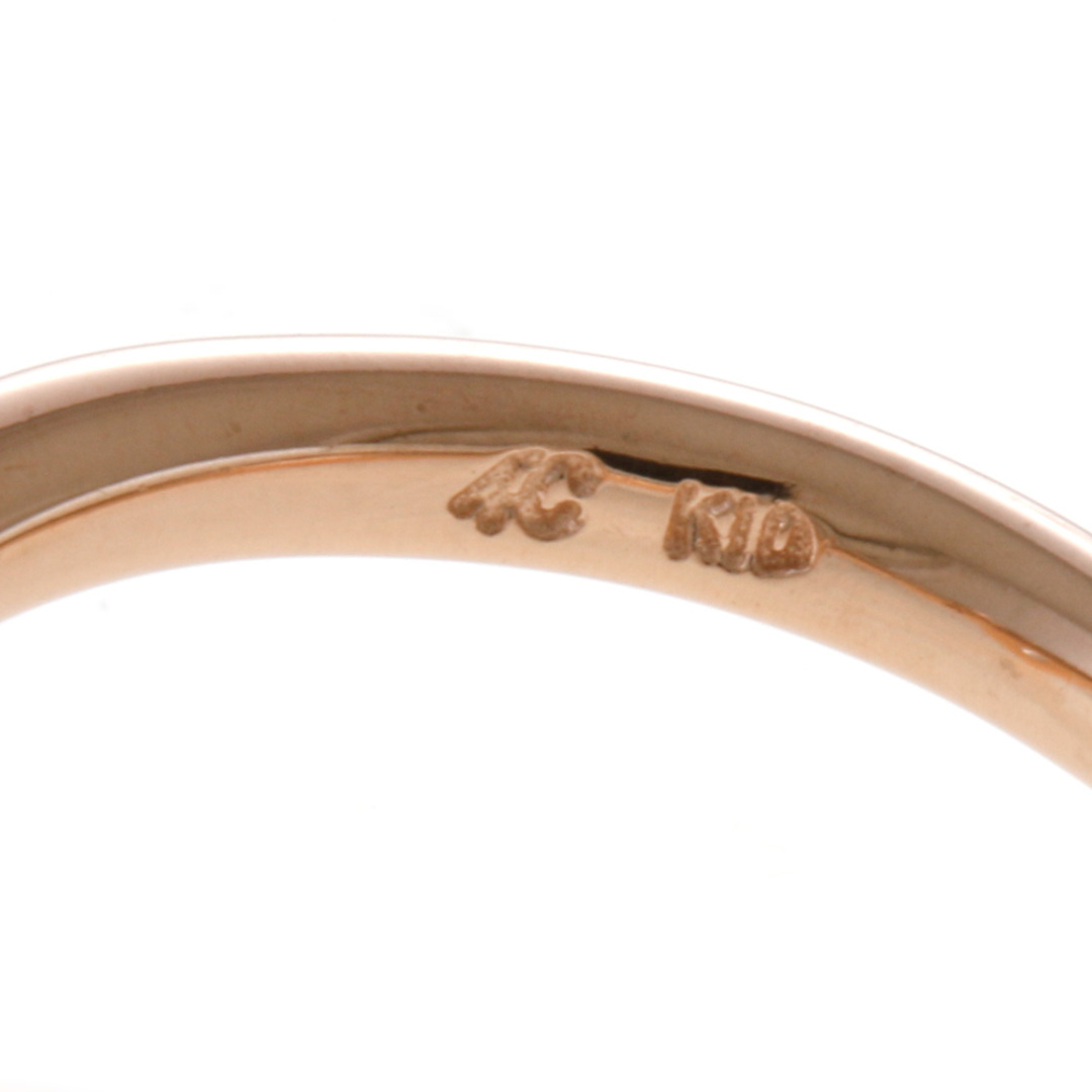4℃(ヨンドシー)のヨンドシー 4℃ リング 指輪 8号 10金 K10ピンクゴールド ホワイトトパーズ レディース 中古 レディースのアクセサリー(リング(指輪))の商品写真