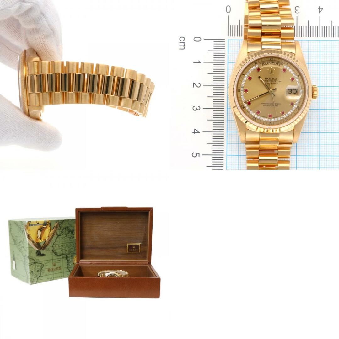 ROLEX - ロレックス デイデイト 腕時計 時計 18金 K18 イエロー ROLEX - ロレックス デイデイト 腕時計 時計 18金 K18 イエロー