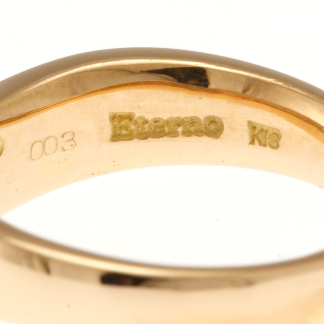 リング 指輪 9.5号 Eterno ２連風 V字 一粒ダイヤ 18金 K18ピンクゴールド ダイヤモンド 0.03ct レディース 中古 レディースのアクセサリー(リング(指輪))の商品写真