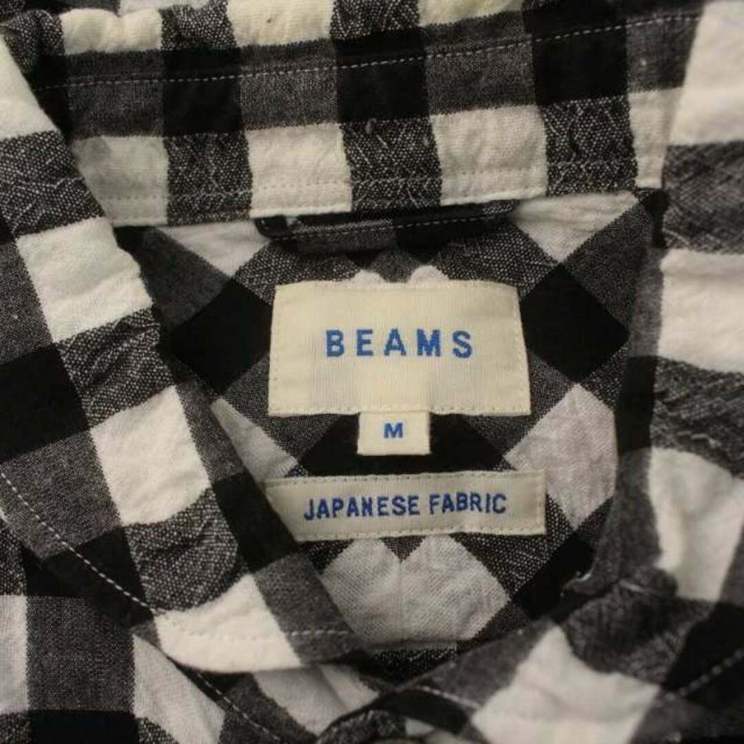 BEAMS(ビームス)のBEAMS JAPANESE FABRIC カジュアルシャツ チェック 黒 白 メンズのトップス(シャツ)の商品写真