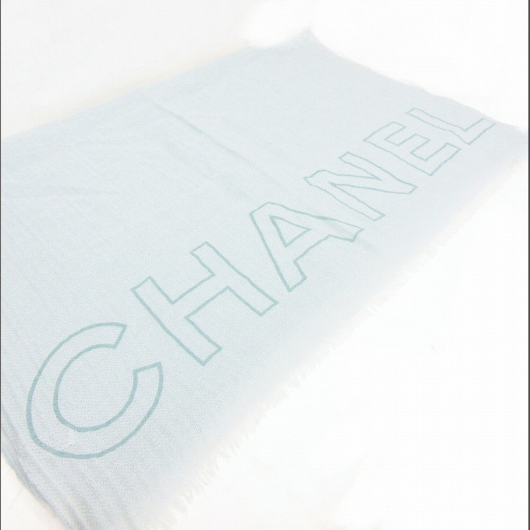 CHANEL(シャネル)のシャネル CHANEL カシミヤ100％ ロゴ入り ストール マフラー ショール レディースのファッション小物(ストール/パシュミナ)の商品写真
