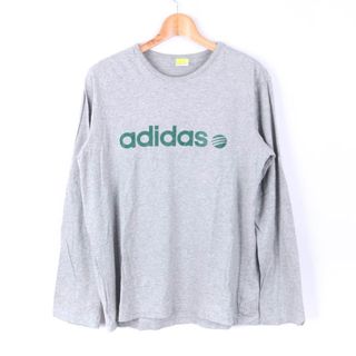 アディダス(adidas)のアディダス 長袖 Tシャツ 綿100％ 大きいサイズ スポーツウエア トップス メンズ Oサイズ グレー adidas(Tシャツ/カットソー(七分/長袖))