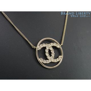 シャネル(CHANEL)の新品同様シャネルココマークサークルラインストーンネックレスペンダント(ネックレス)