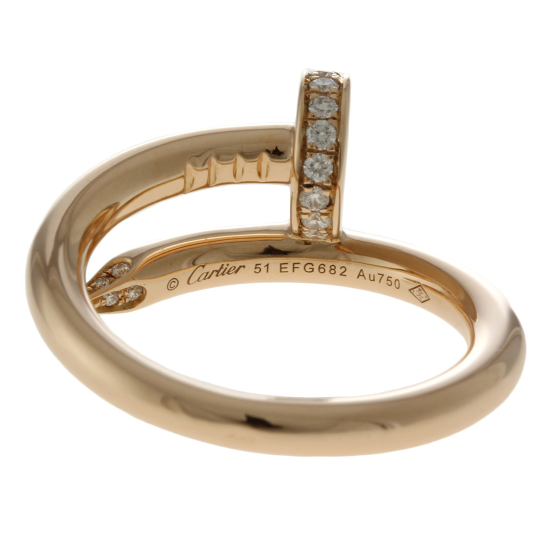 Cartier(カルティエ)のカルティエ CARTIER ジュストアンクル リング 指輪 9号 18金 K18ピンクゴールド ダイヤモンド レディース 中古 レディースのアクセサリー(リング(指輪))の商品写真