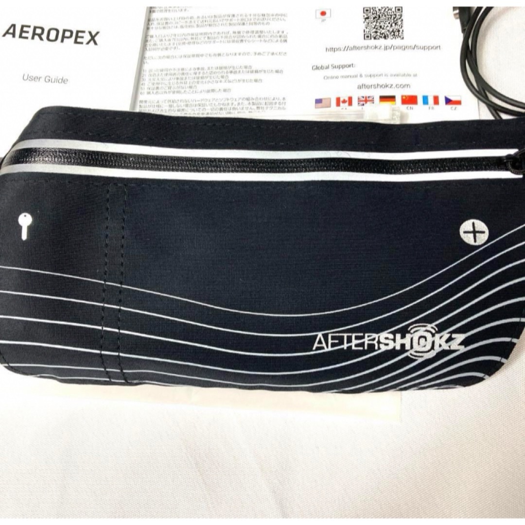 AFTERSHOKZ(アフターショックス)のAFTERSHOKZ AEROPEX COSMIC BLACK 骨伝導AS800 スマホ/家電/カメラのオーディオ機器(ヘッドフォン/イヤフォン)の商品写真