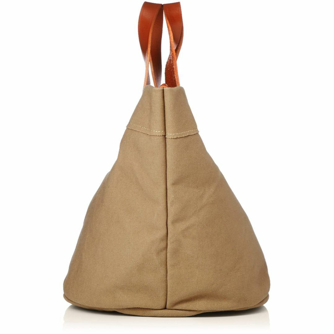 【色: マスタード】[リアルマインド] 綿 ハンドバッグ 本革使用 日本製 パルバッグ