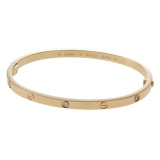 カルティエ(Cartier)のカルティエ CARTIER ラブブレス SM ＃16 ドライバー付き バングル 18金 K18ピンクゴールド ダイヤモンド レディース 中古(ブレスレット/バングル)