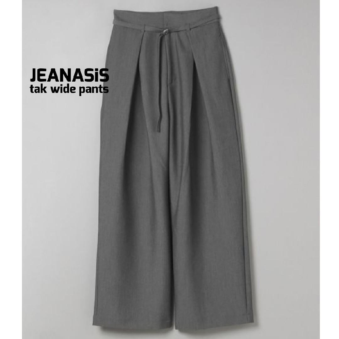 JEANASIS(ジーナシス)のジーナシス JEANASiS タックワイドパンツ 美品 レディースのパンツ(カジュアルパンツ)の商品写真