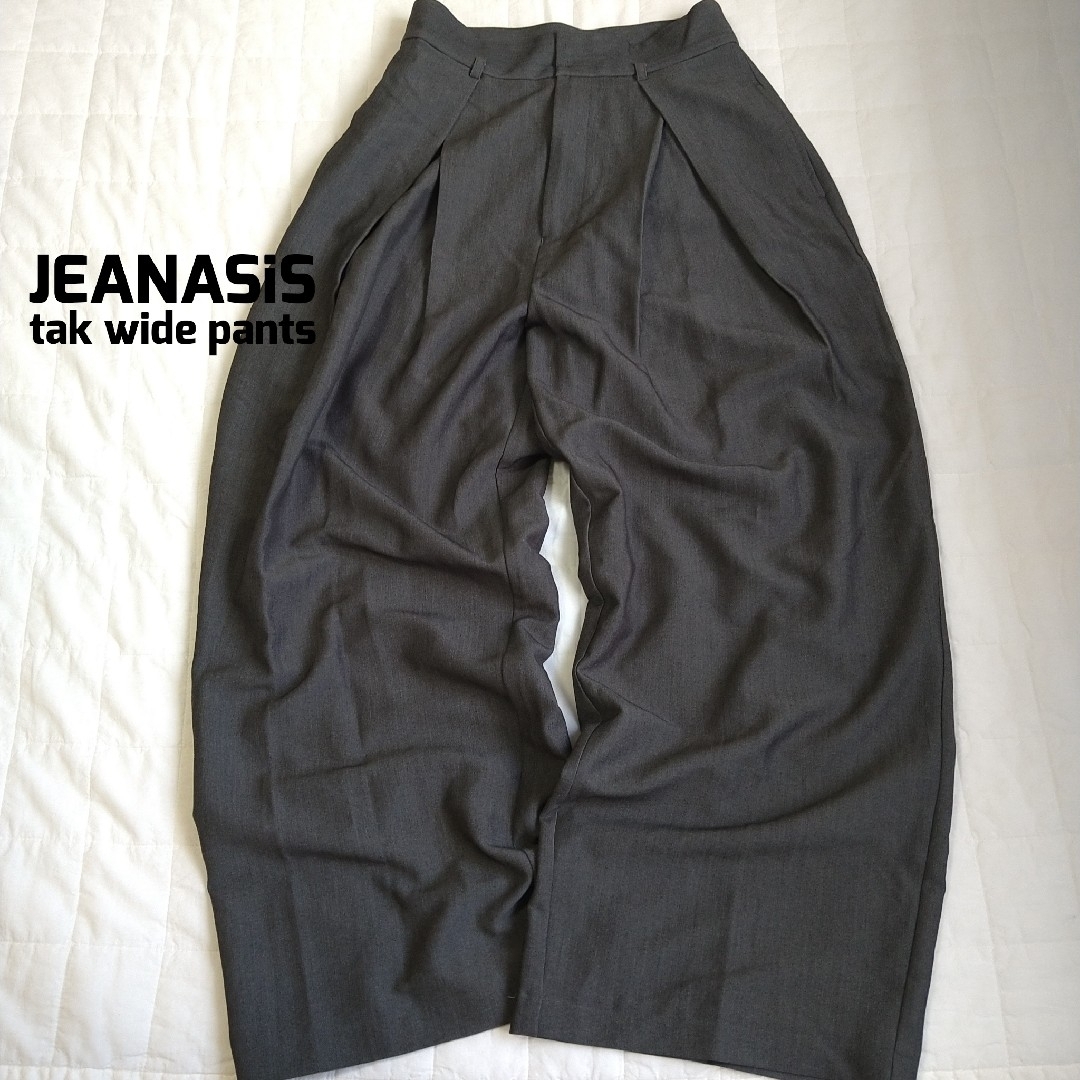 JEANASIS(ジーナシス)のジーナシス JEANASiS タックワイドパンツ 美品 レディースのパンツ(カジュアルパンツ)の商品写真