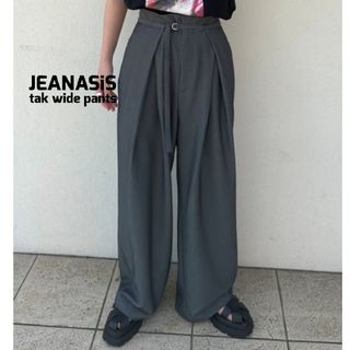 ジーナシス(JEANASIS)のジーナシス JEANASiS タックワイドパンツ 美品(カジュアルパンツ)