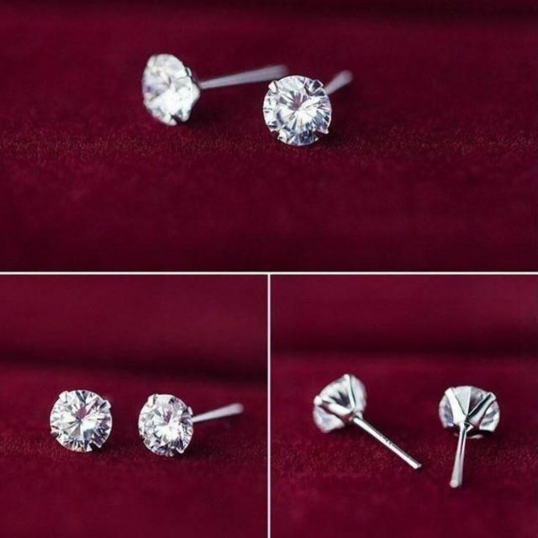 再入荷】 人気 S925 純銀 シルバー ピアス CZダイヤ 7mm AY02の 再入荷】 人気 S925 純銀 シルバー ピアス CZダイヤ 7mm AY02の