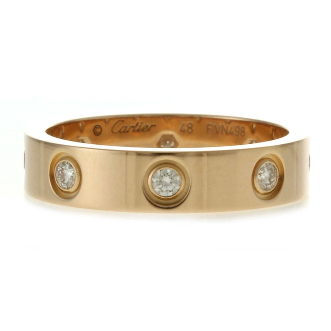 Cartier(カルティエ)のカルティエ ミニラブ フルダイヤモンド リング 指輪 8号 18金 K18ピンクゴールド ダイヤモンド レディース CARTIER 中古 レディースのアクセサリー(リング(指輪))の商品写真