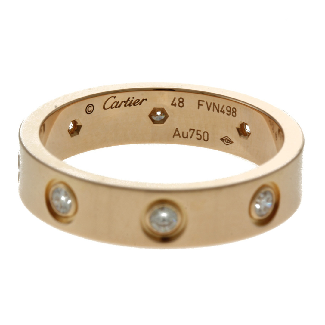 Cartier(カルティエ)のカルティエ ミニラブ フルダイヤモンド リング 指輪 8号 18金 K18ピンクゴールド ダイヤモンド レディース CARTIER 中古 レディースのアクセサリー(リング(指輪))の商品写真
