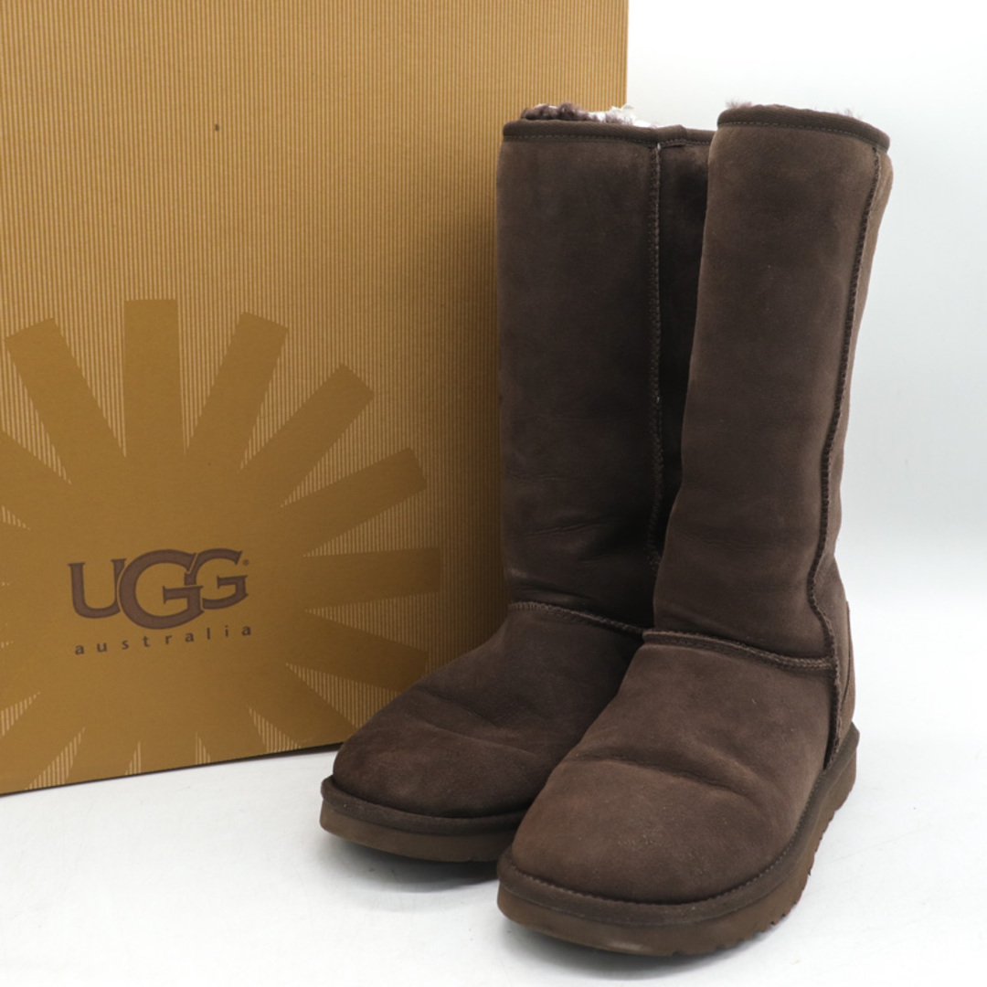 UGG(アグ)のアグ ロングブーツ N5815 本革 ムートン ボア 靴 シューズ レディース 24cmサイズ ブラウン UGG レディースの靴/シューズ(ブーツ)の商品写真