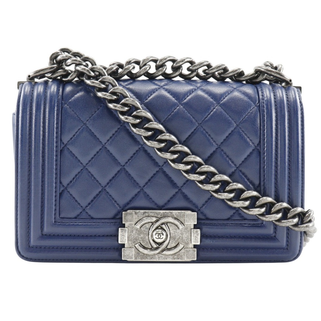 【CHANEL】シャネル ボーイシャネル A67085 ラムスキン レディース ショルダーバッグ小キズ金属部分