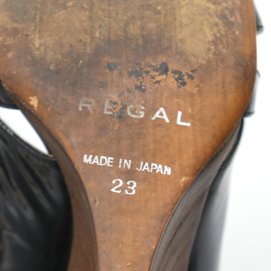 REGAL(リーガル)のリーガル パンプス オープントゥ 靴 シューズ 日本製 黒 レディース 23cmサイズ ブラック REGAL レディースの靴/シューズ(ハイヒール/パンプス)の商品写真