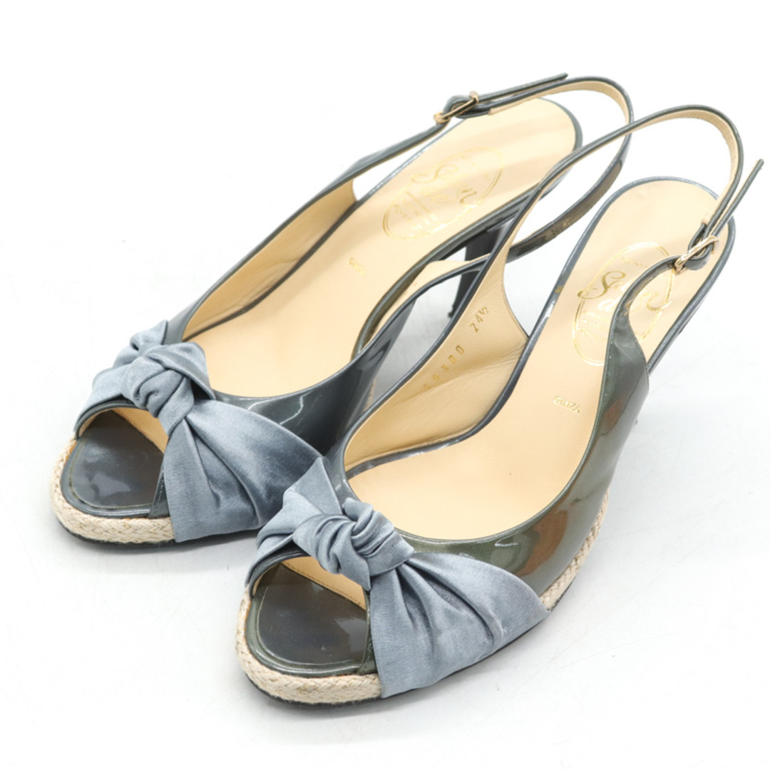 銀座ワシントン サンダル ストラップ 靴 シューズ 日本製 レディース 24.5cmサイズ シルバー WASHINGTON レディースの靴/シューズ(サンダル)の商品写真