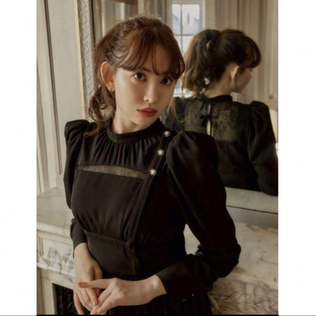 Her lip to(ハーリップトゥ)のModern Mademoiselle Back Ribbon Dress レディースのワンピース(ロングワンピース/マキシワンピース)の商品写真