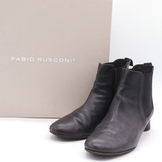 ファビオルスコーニ(FABIO RUSCONI)のファビオルスコーニ ショートブーツ サイドゴア 靴 シューズ イタリア製 黒 レディース 37サイズ ブラック FABIO RUSCONI(ブーツ)