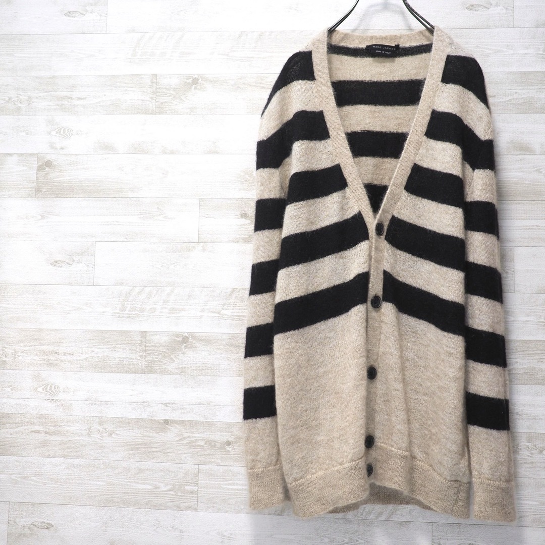 MARC JACOBS 10AW モヘアボーダーカーディガン-L MARC JACOBS 10AW モヘアボーダーカーディガン-L