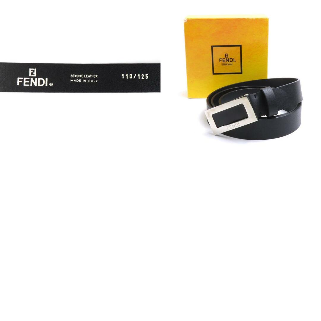 FENDI(フェンディ)のフェンディ FENDI ベルト レザー/メタル ブラック/シルバー メンズ 送料無料【中古】 e57831a メンズのファッション小物(ベルト)の商品写真