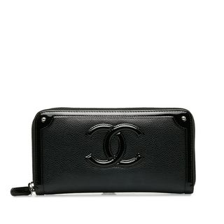 シャネル(CHANEL)のシャネル ココマーク シルバー金具 ラウンドファスナー 長財布 キャビアスキン レディース CHANEL 【1-0131322】(財布)